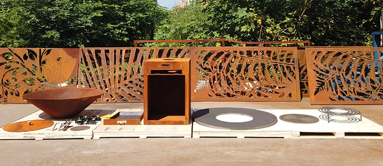 BBQ Grills Made of Corten Steel for Outside Cooking Fmaily Party Barbeque in Garden